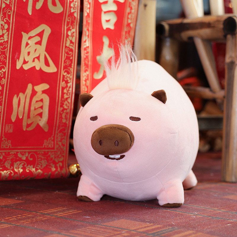 丑萌猪头公仔抱枕趣味陪伴玩偶活动摆件朋友孩童可爱礼物靠垫