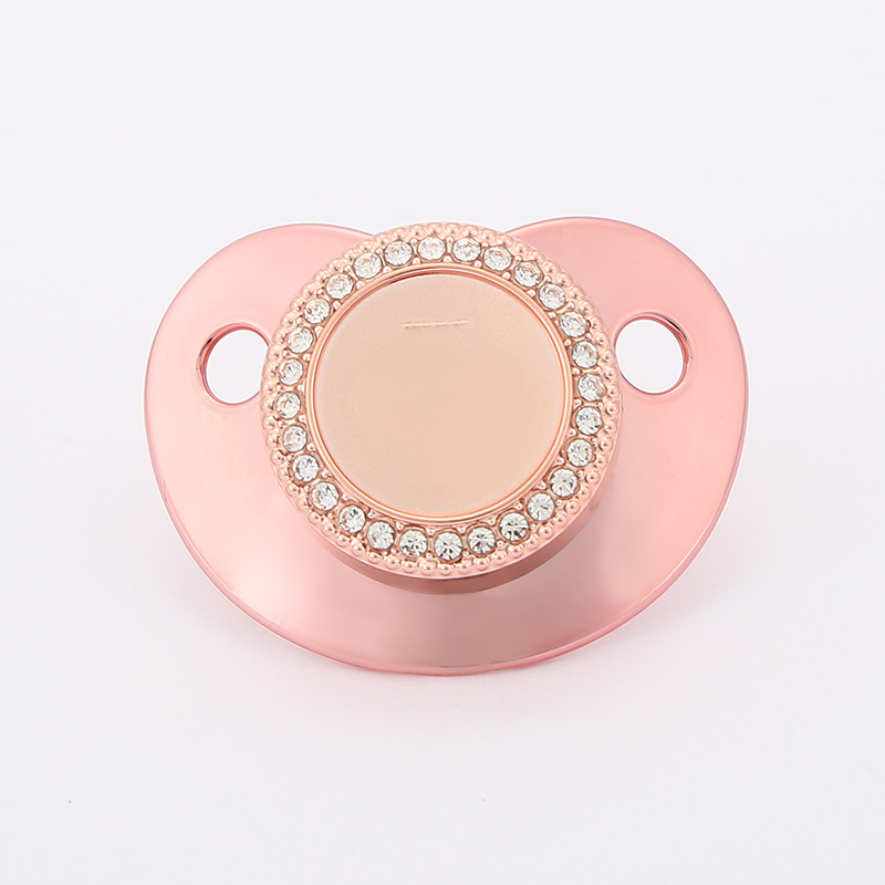 Solid Color Pacifier Diamond-Embedded Silicone Baby Molar Maternal and Child Supplies Nipple Wholesale Nipple Simulation Nibbling Nipple