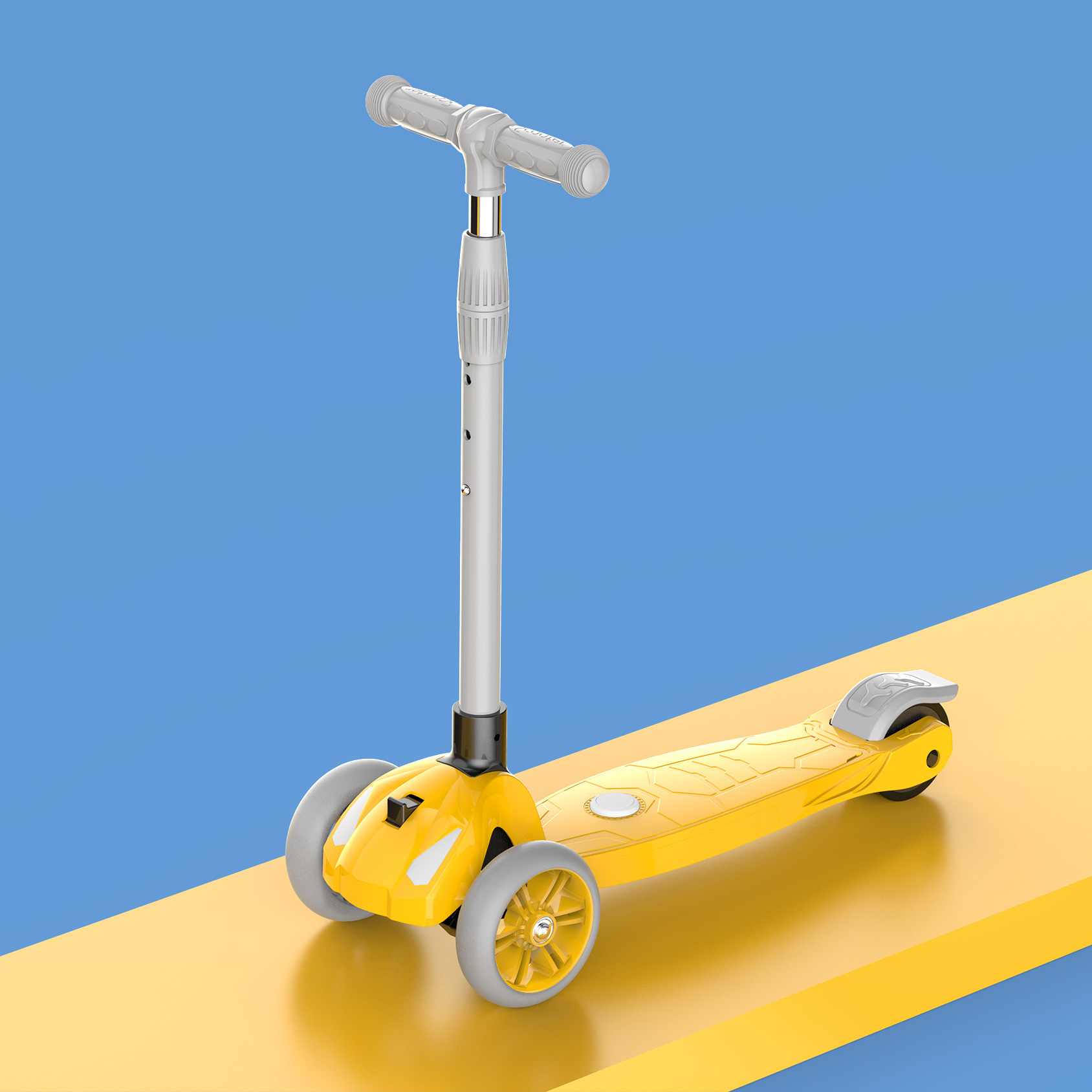 电动滑板车儿童 apaq批发厂家亚马逊两轮便携铝合金男女双驱越野