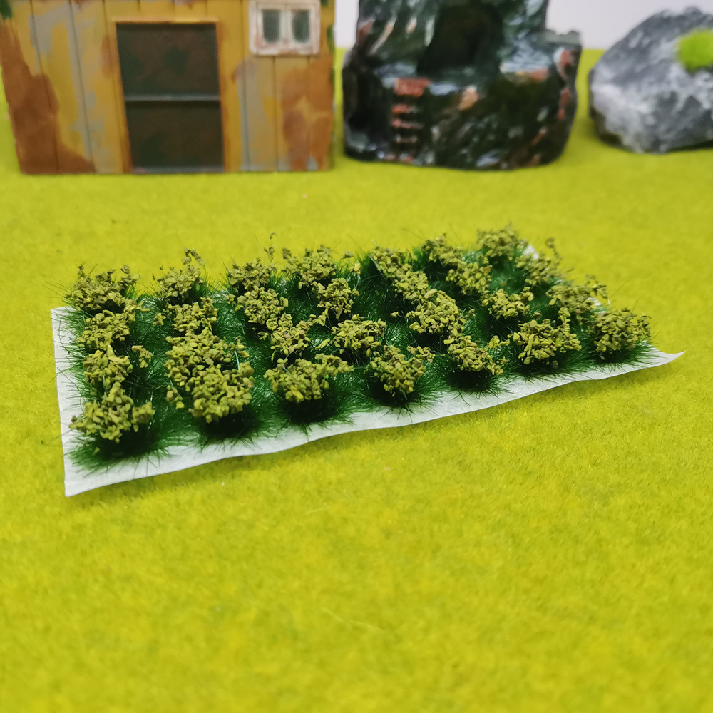 手工diy手作情景制作材料仿真草丛草簇28颗植被沙盘情景模型材料