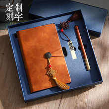 中国风复古故宫文创木质签字笔优盘A6笔记本礼品礼盒套装可印logo