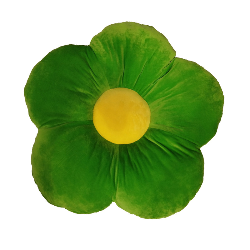 跨境亚马逊独立站太阳花瓣坐垫 花朵地板垫抱枕 五瓣形状毛绒靠垫