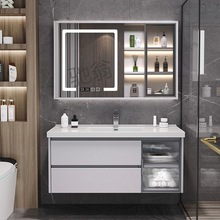 Xac轻奢实木浴室柜组合陶瓷一体卫生间洗脸盆柜洗手盆柜洗漱台洗
