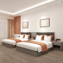 酒店家具标间全套床单身公寓电视柜客房组合成套宾馆用双人床定制