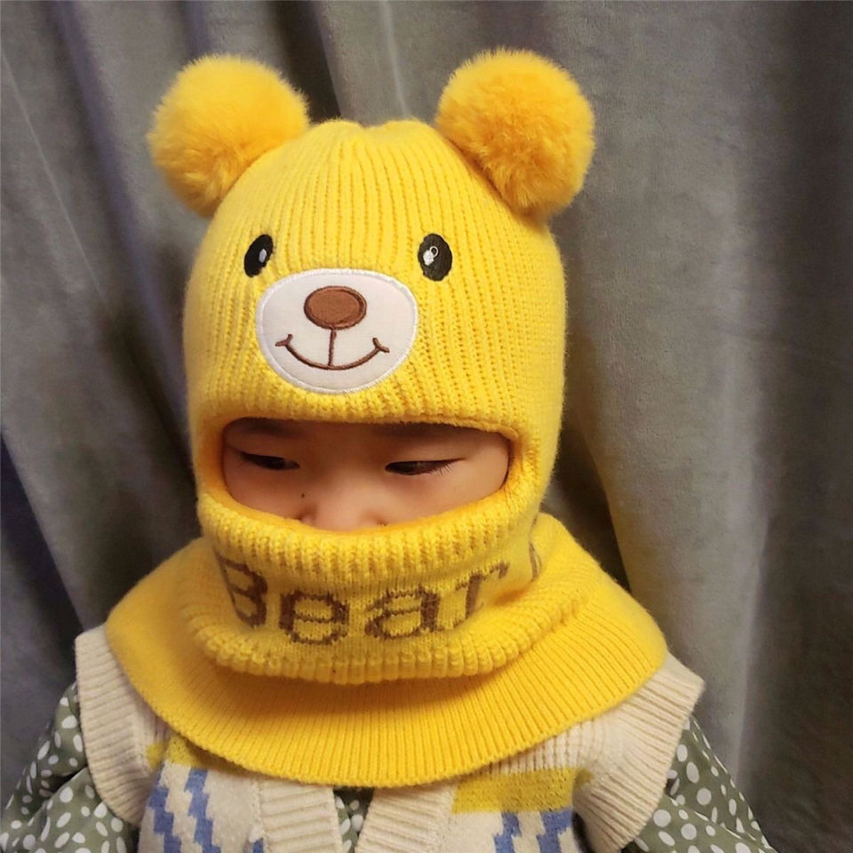 小孩帽子冬季护脸