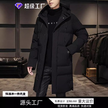 中长款棉服男跨境爆款冬季潮流宽松连帽棉袄保暖加厚羽绒棉衣
