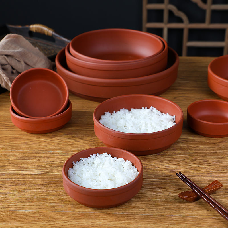 蒸菜碗土老式小碗菜的商用紫砂碗饭蒸饭土陶粗陶蒸米饭专用独立站
