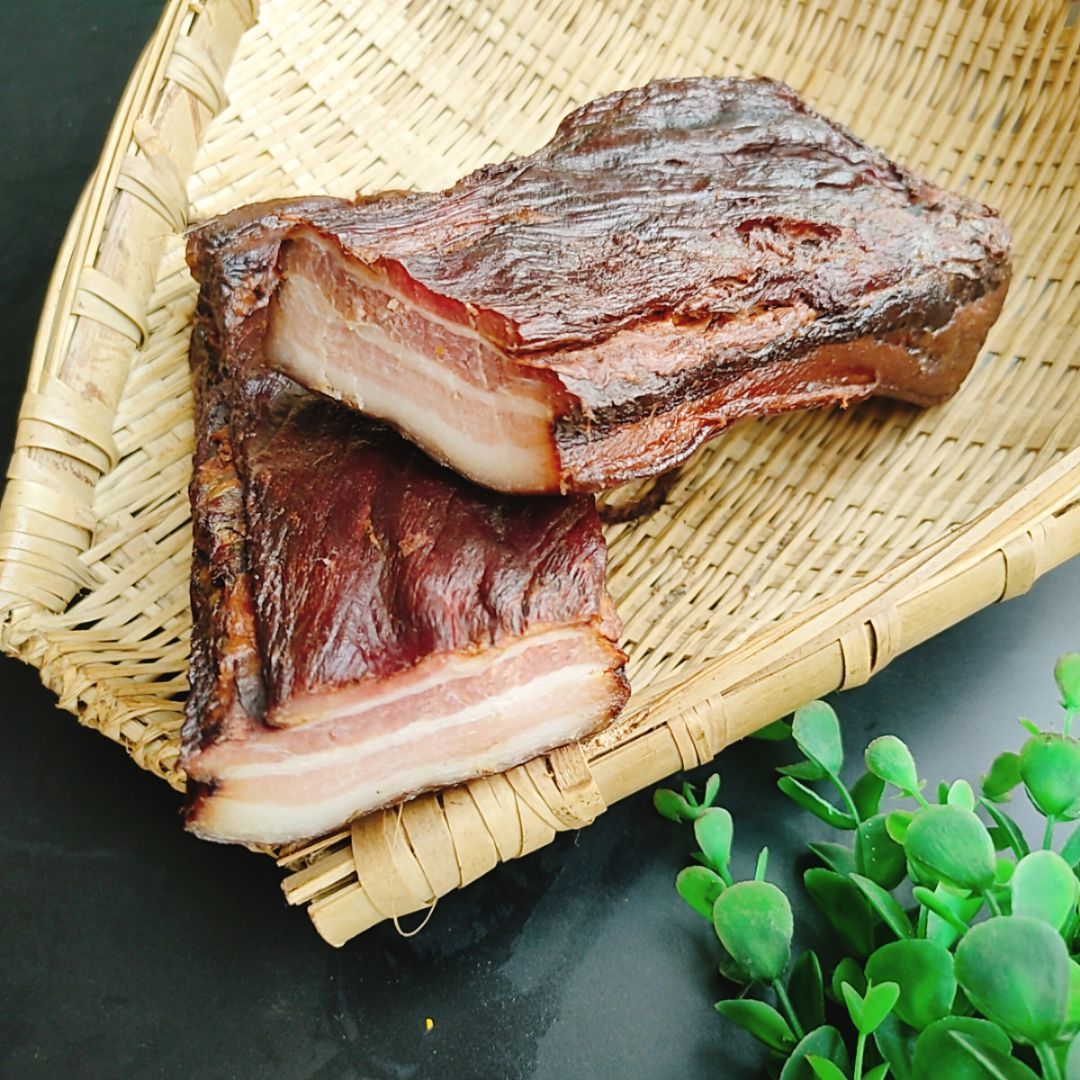 湖南柴火烟熏五花腊肉湖南土特产腊肉五花肉500g腊肉