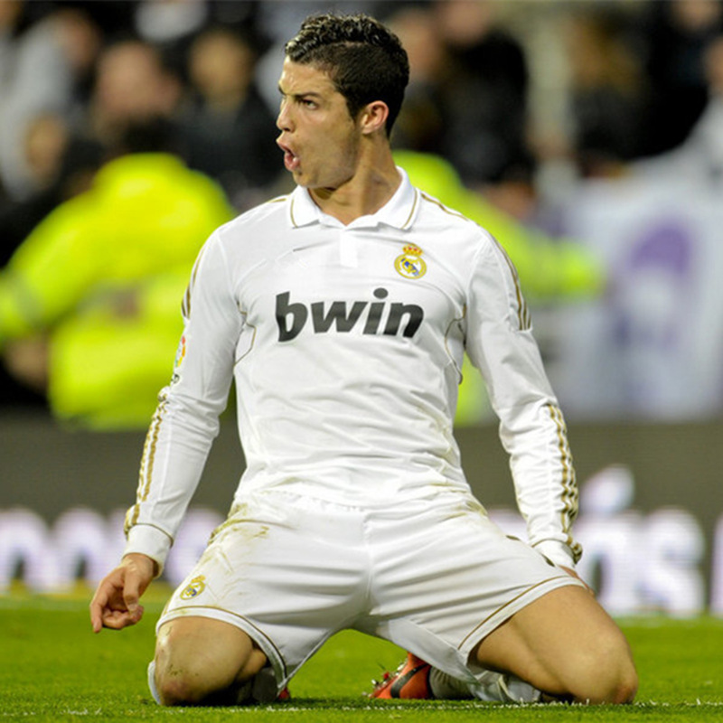 1112皇马球衣主场欧冠版7号c罗短长袖复古足球服套装8号卡卡-阿里巴巴