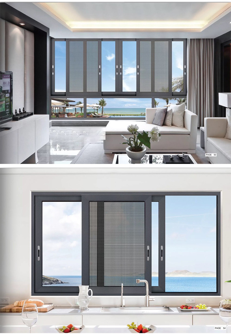 深圳定制平移内倒断桥铝门窗 封阳台铝合金推拉窗 室内平开推拉窗