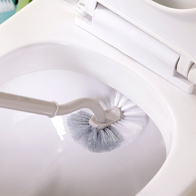 Japanese-Style Curved Toilet Brush Toilet Long Handle Toilet Brush Bathroom Dead Angle Cleaning Brush Cleaning Toilet Cleaning Brush