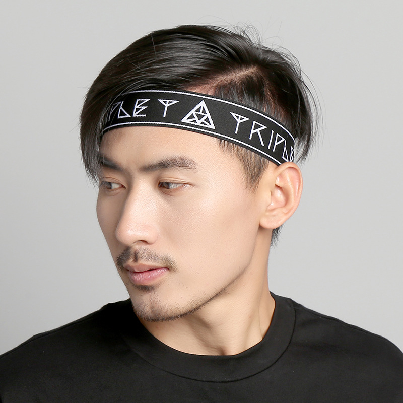 发带男 韩国头饰健身宽边个性潮流束头箍发带吸汗发箍运动头带