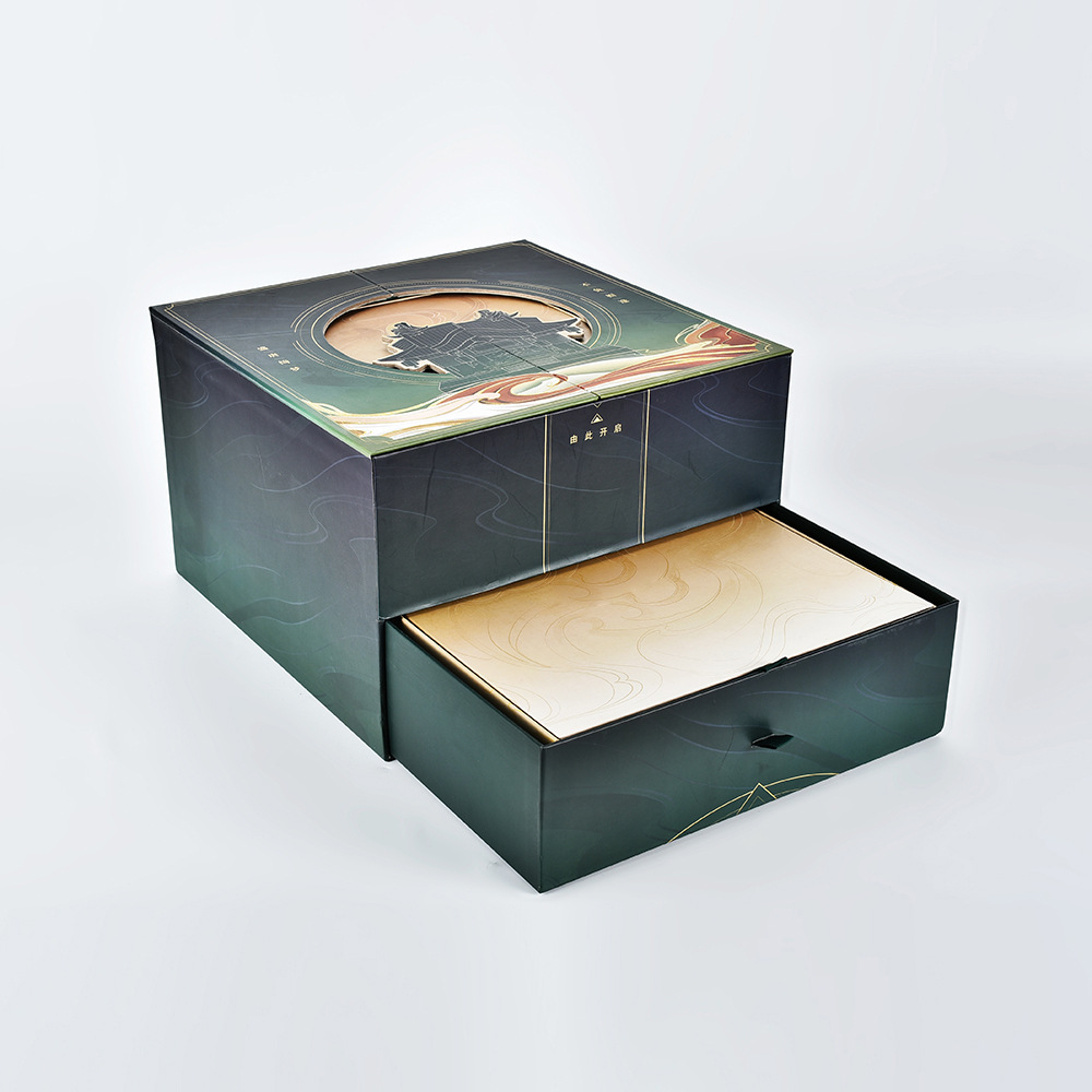 厂家定制创意镂空设计双开门礼品盒化妆品套盒游戏双层精装盒定做