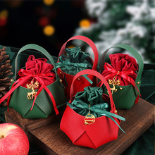 创意圣诞节苹果袋礼物袋丝绒袋平安夜糖果礼品手提袋平安果礼盒