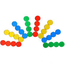 台湾USL儿童彩色透明圆片塑料计数数透明片幼儿园数学教具