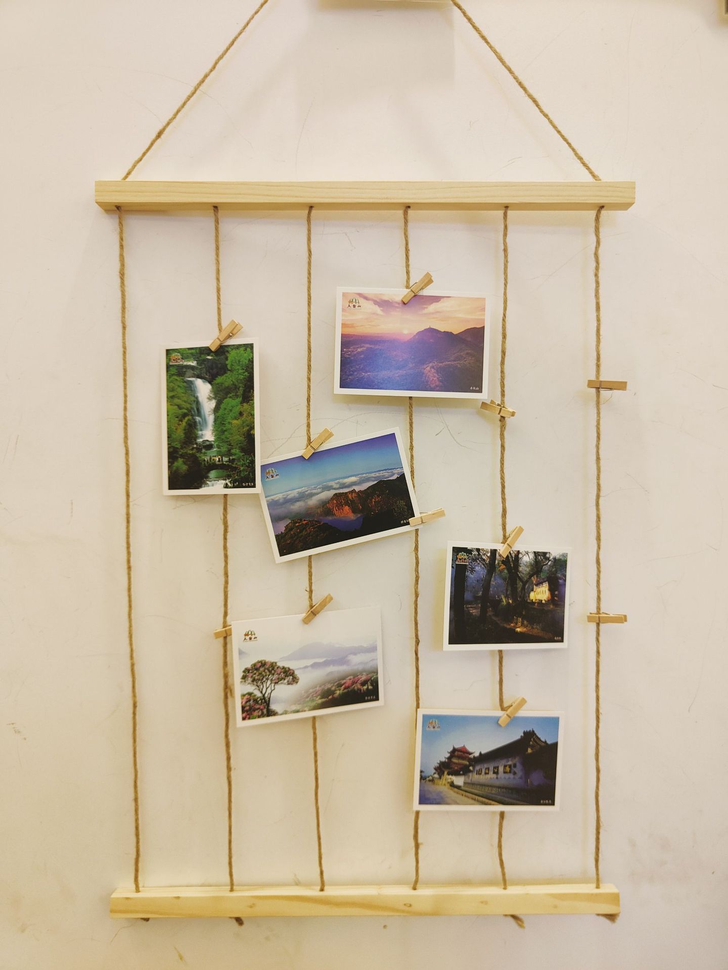 网红照片墙装饰夹子麻绳冲印打印相片少女心悬挂卧室墙面挂墙相框