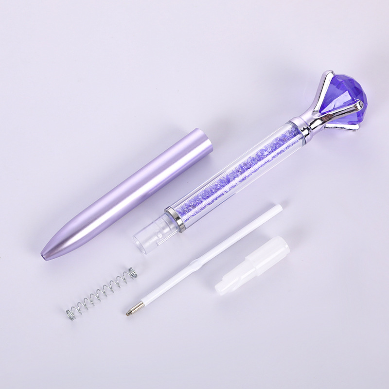 Products in Stock New Wholesale Plastic Ball-Pen Printing Logo Creative Great Diamond Advertising Gift Pen Office Neutral Oil Pen