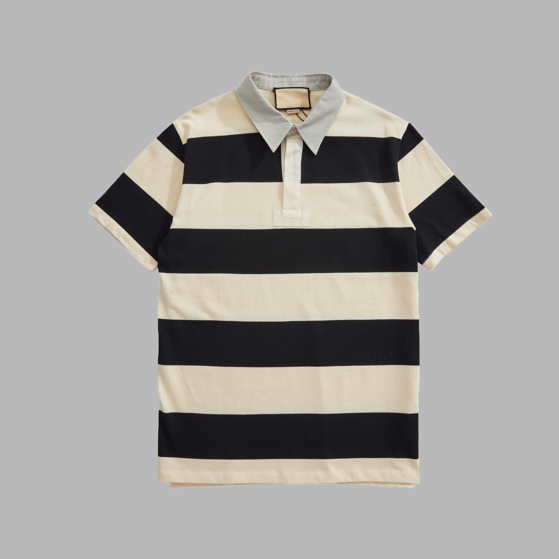 天花板级夏季新款条纹古家polo衫男宽松古家t恤巴黎的衣服g家短袖