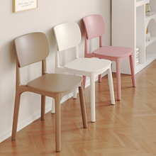 塑料椅子家用加厚休闲餐厅商用餐椅久坐舒服可叠放靠背椅书桌凳子