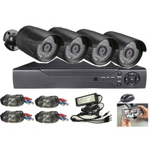 cctv camera security system kit 4路监控套装 安防工程网络监控