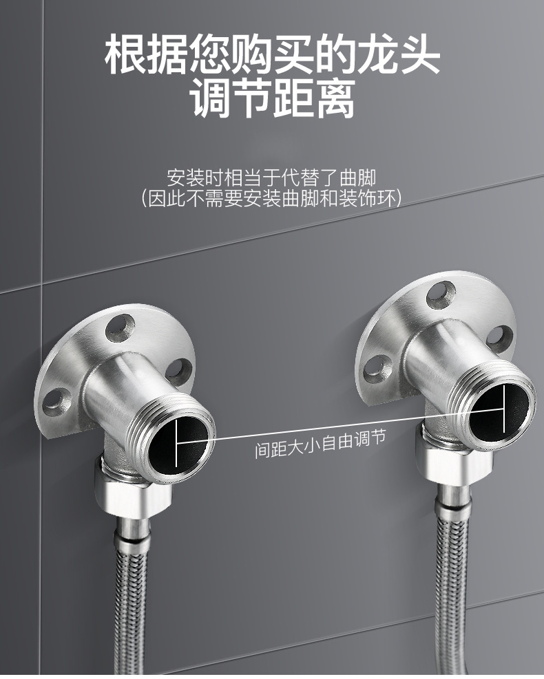 淋浴花洒明装座冷热混水阀移位暗装转明装接头4分转6分配件厂家