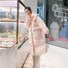 工厂直发2022羽绒服女新款高端品质韩版中长款白鸭绒面包服批发厚
