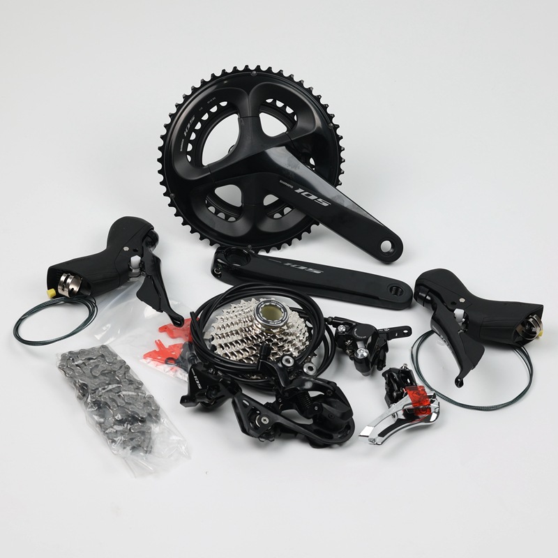 shimano公路车105套件22速变速器r7020油碟刹车前拨后拨链条飞轮