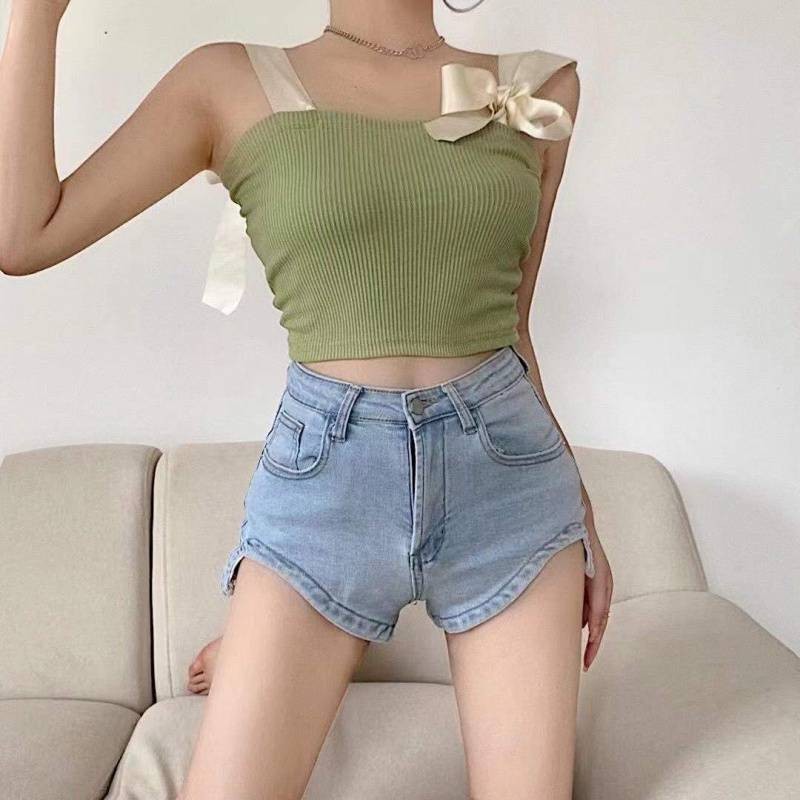 Design Sense Denim Shorts Women's Slim Fit Summer Small High Waist Tight Niche Hot Girl Sexy Ultra Short Hot Pants