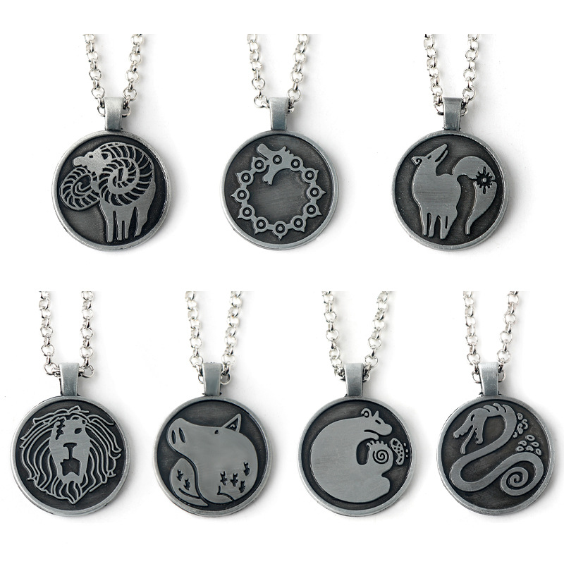 动漫周边 七大罪 主角纹身项链 梅利奥达斯咬尾龙吊坠项饰 现货