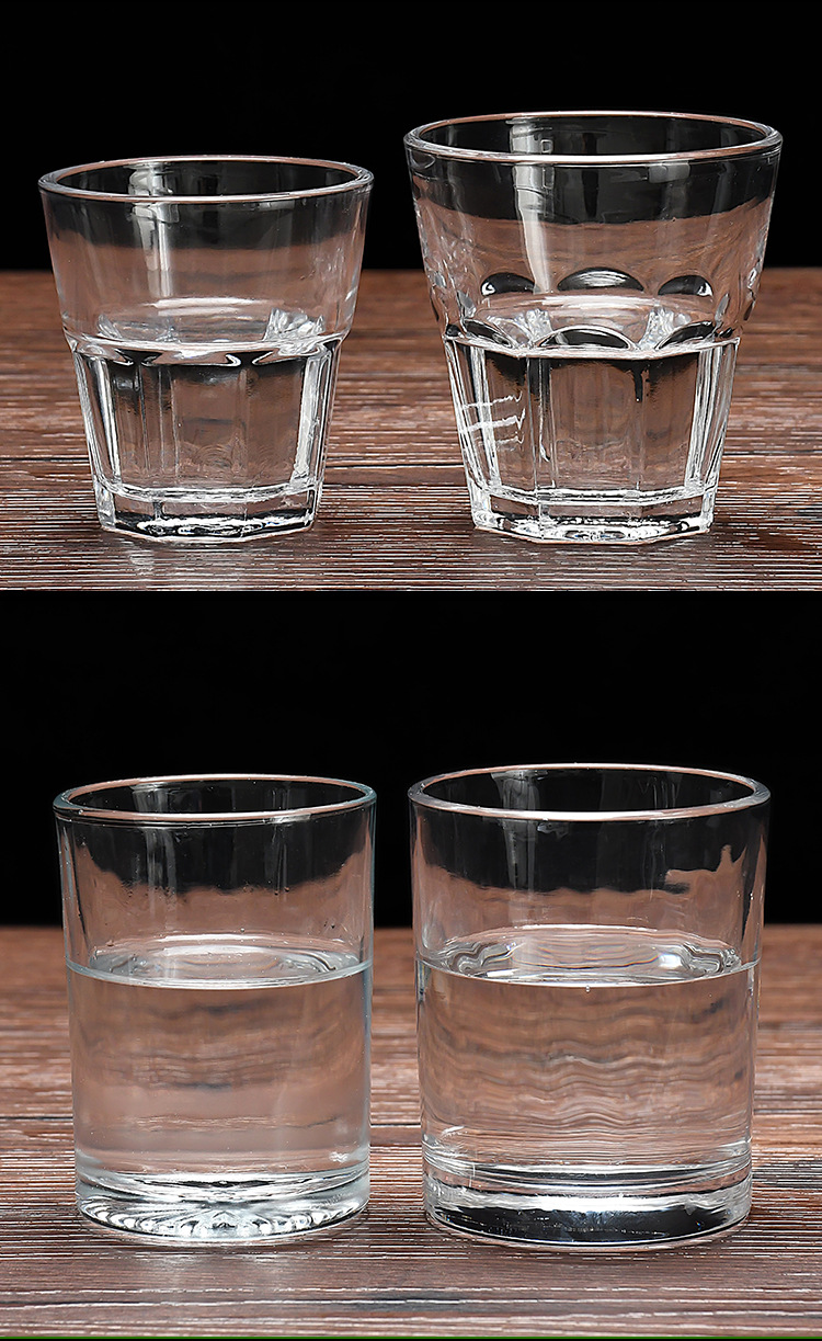 玻璃啤酒杯广告定制家用玻璃杯漱口杯茶杯圆形玻璃水杯礼品印logo