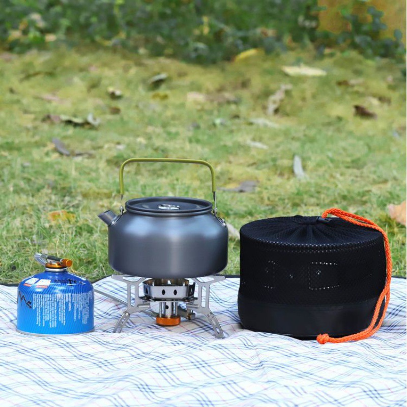 户外锅具全套野营不粘锅野炊吊锅餐具炊具便携炉具套锅烧水壶组合
