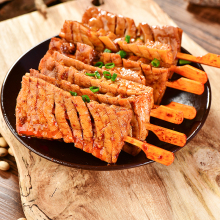 偶哥兰花串豆干小零食湖南特产武冈麻辣豆腐干零食卤豆腐平江豆类