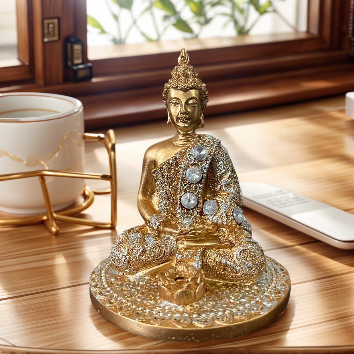 创意打坐佛祖树脂工艺品摆件 家居装饰品小坐佛玄关摆件节日礼品