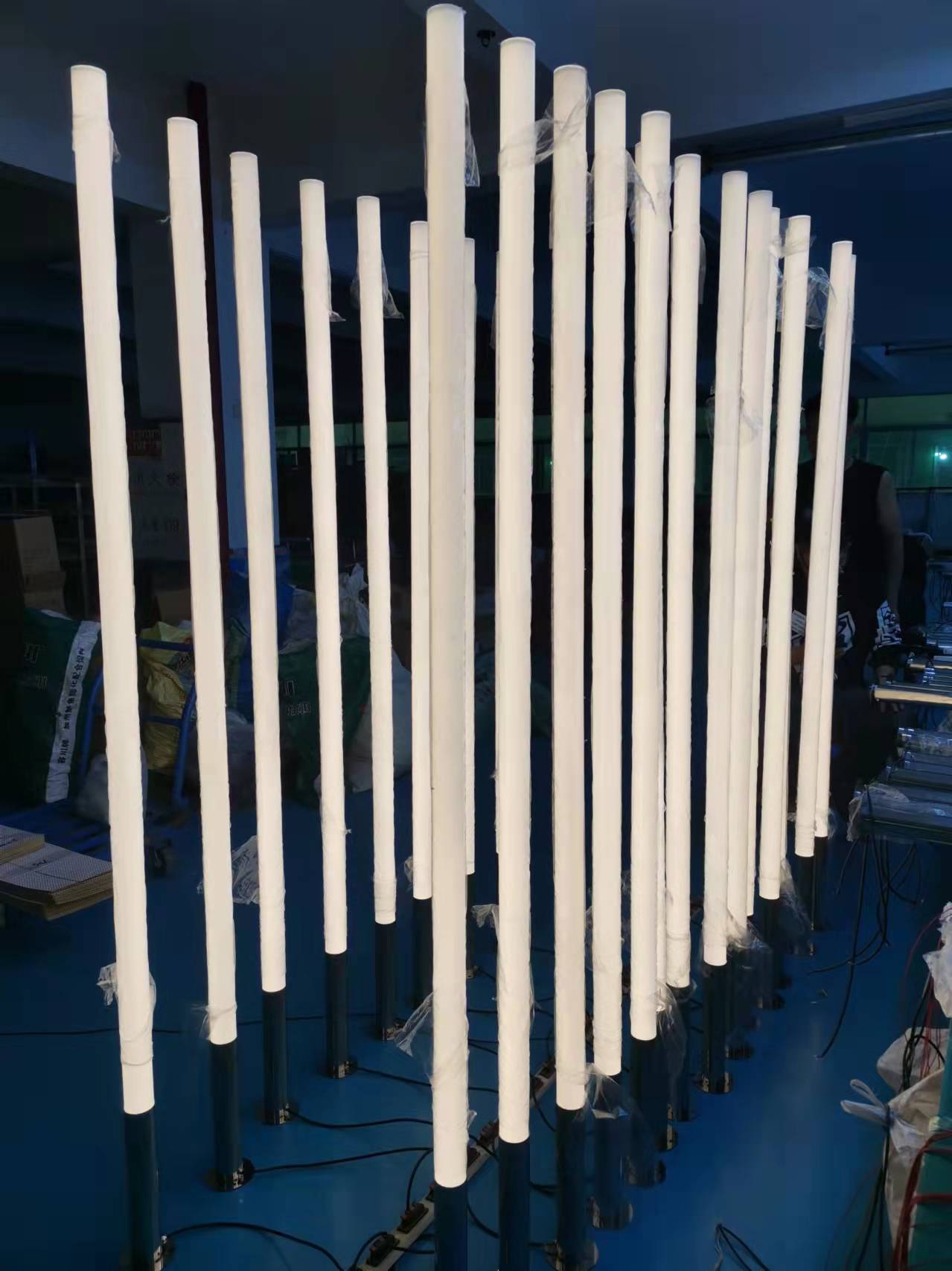 360度发光灯管40mm50mm60mm管rgb幻彩吊装壁装造型落地灯