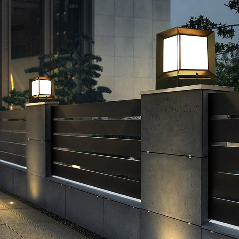 太阳能灯柱头灯户外门柱灯室外别墅花园庭院围墙大门口柱子灯