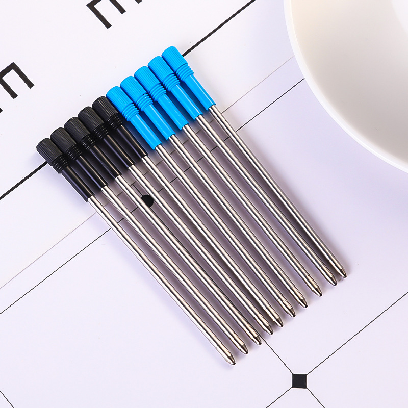 现货批发8cm替换通用油墨水晶高士笔芯办公文具 旋转金属圆珠笔芯