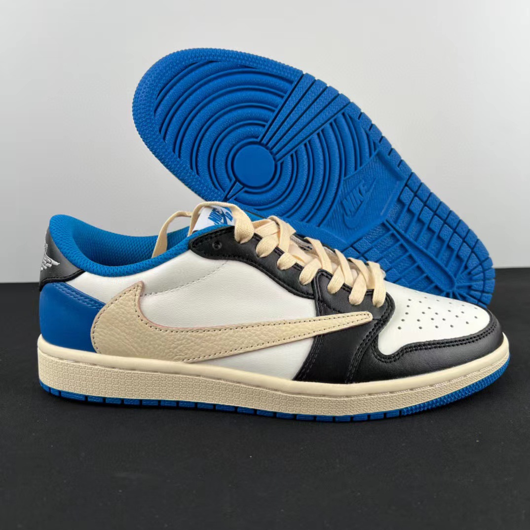 ts藤原浩三方联名aj1小闪电倒钩低帮闪电扣碎篮板扣碎黑橙小禁穿