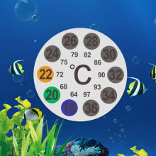 现货圆形鱼缸温度计贴片18-36C水族鱼缸箱温度计贴数字液晶鱼缸贴