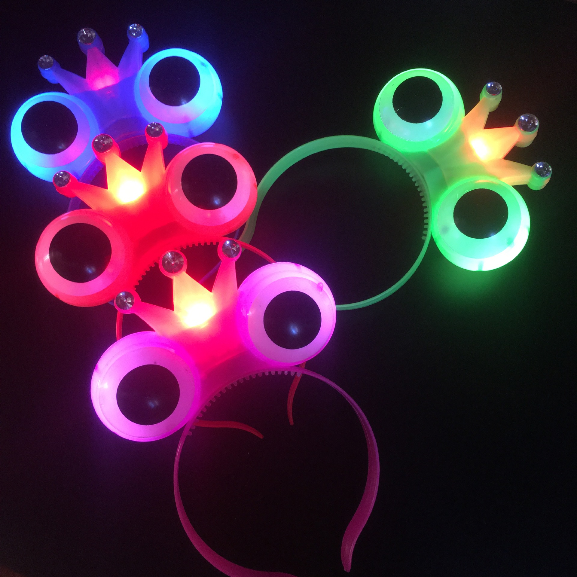 发光头箍演唱会荧光棒皇冠头饰活动道具发卡摆摊夜市儿童玩具