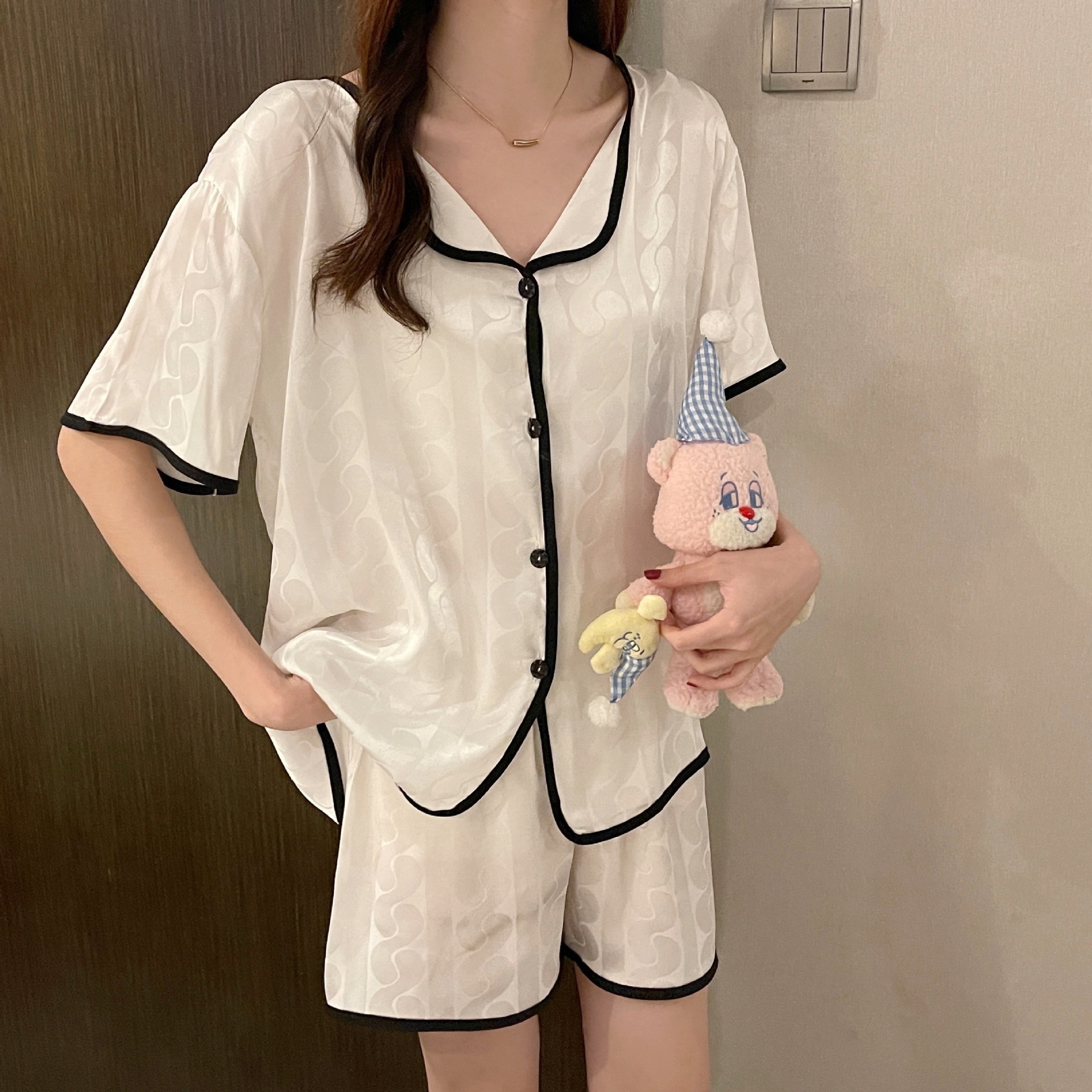 睡衣女夏真丝短图片