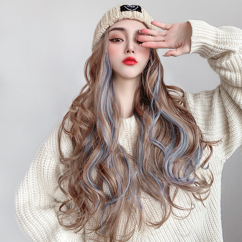 许昌假发女长发长卷发日常网红时尚假发韩式发型全头套女假发挑染