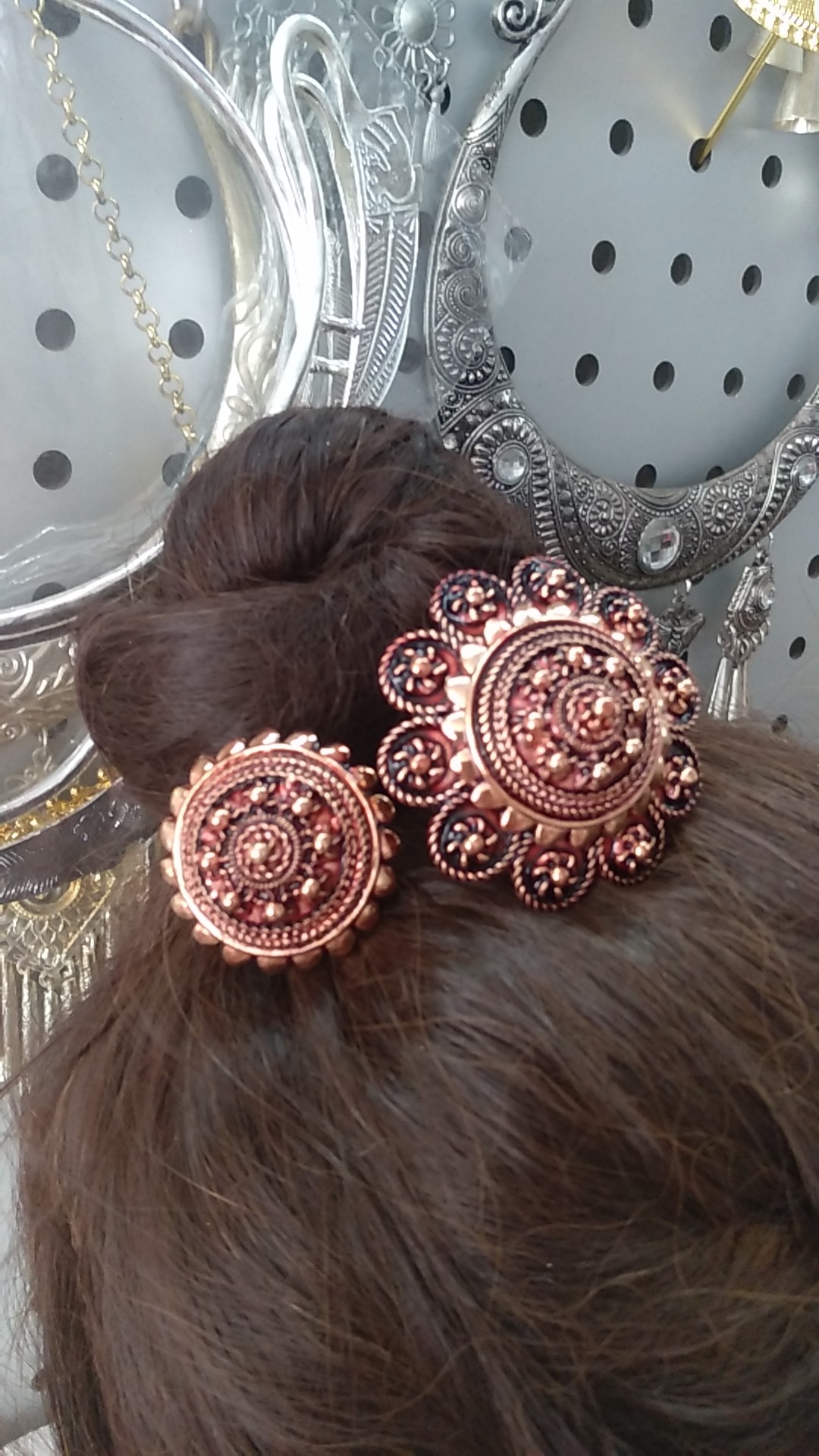 头饰发簪花朵金银色云南傣族服装饰品配搭泰国特色复古风格新款