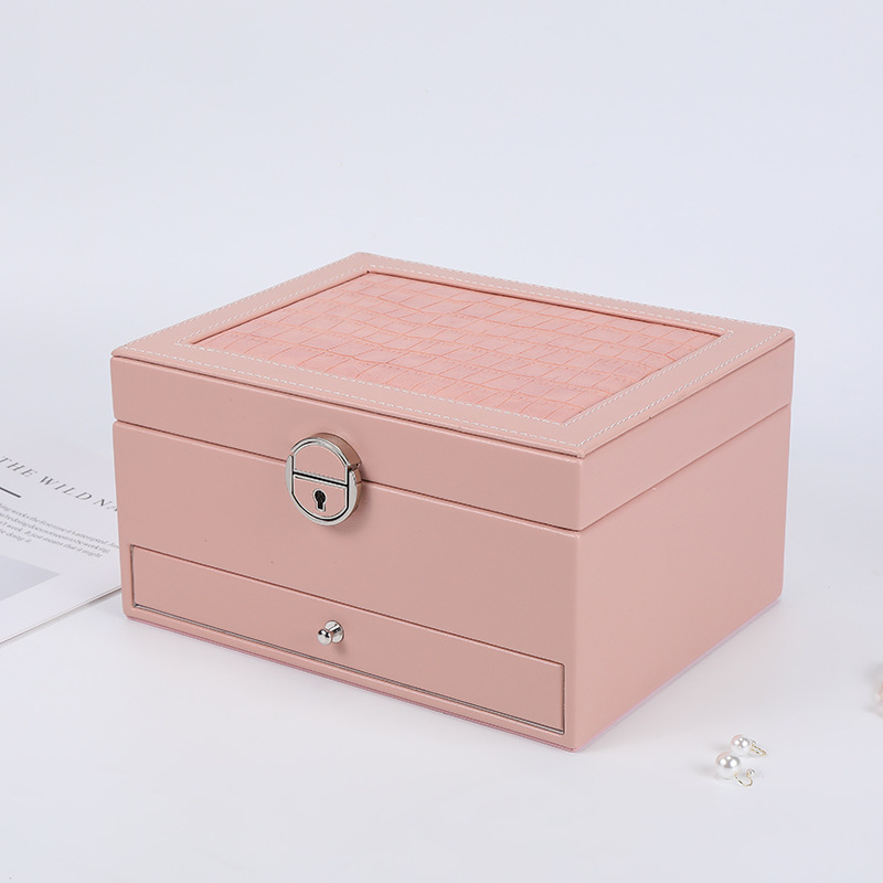 Home Multilayer Jewelry Storage Box Ins Style Earrings Necklace Jewelry Storage Box Large Capacity Jewelry Box