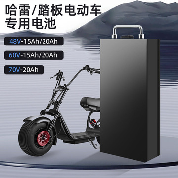 哈雷电动车锂电池48v60v72v20ah可拆卸电摩大容量锂离子电池组