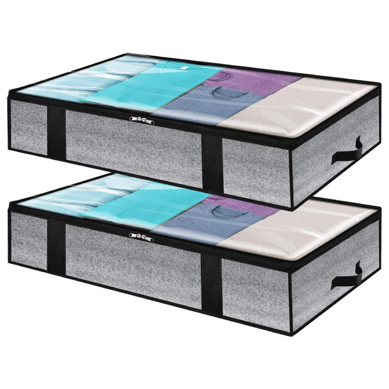 Underbed Storage Box Wholesale Household Quilt Quilt Clothes Case Underbed Storage Box Folding Storage Box Transparent