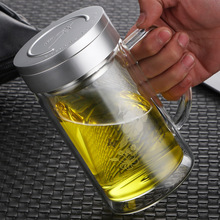 富光双层玻璃杯大容量过滤泡茶杯家用办公耐热带手柄水杯logo设计