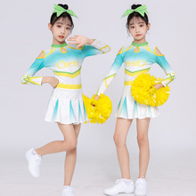 儿童啦啦操演出服长袖女童拉拉队比赛服中小学生运动会团体操服装
