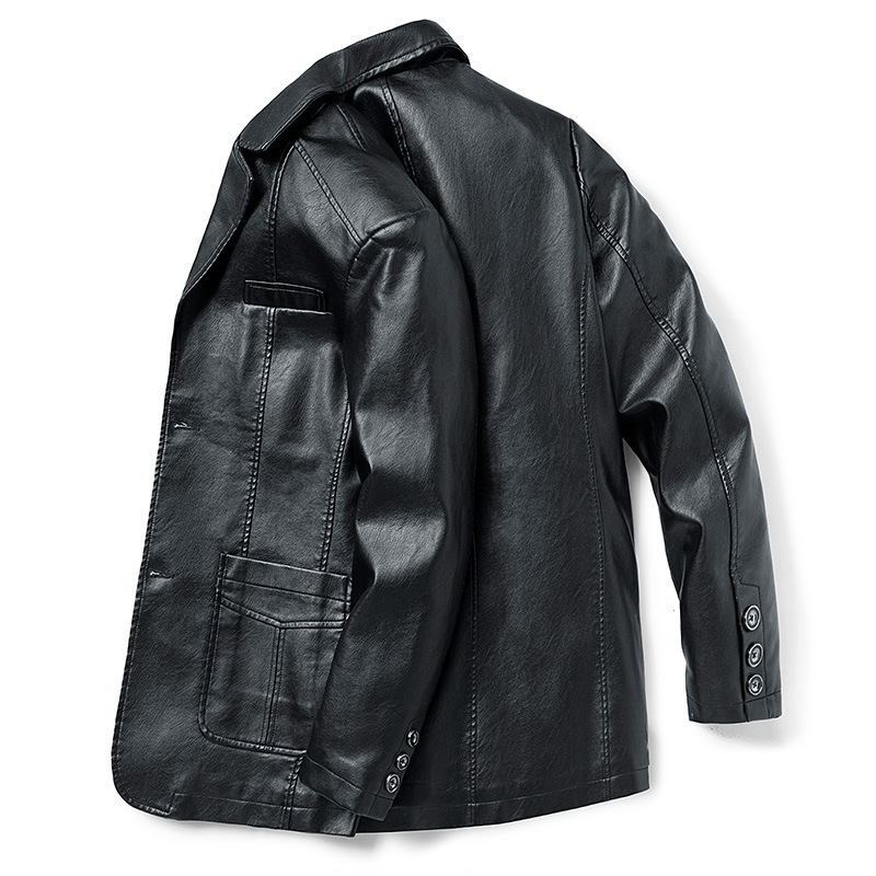 跨境冬季皮衣男士韩版休闲翻领皮夹克青年大码pu皮衣外套男装外贸