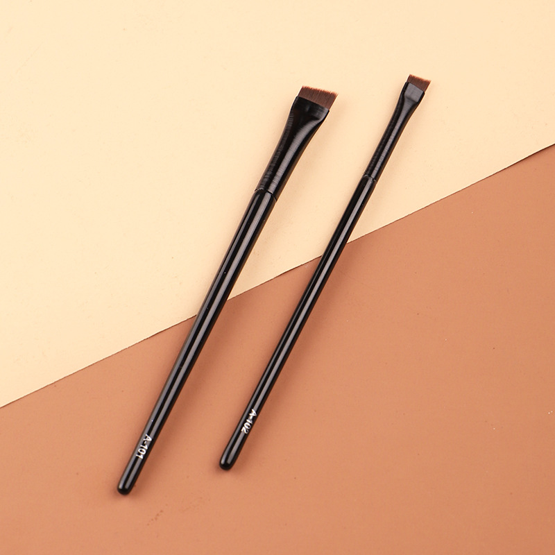 Cangzhou Makeup Brush Ultra-Thin Ultra-Fine Bevel Blade Fiber Hair Eyebrow Brush Eyeliner Brush Beauty Makeup Single Utility Brushes