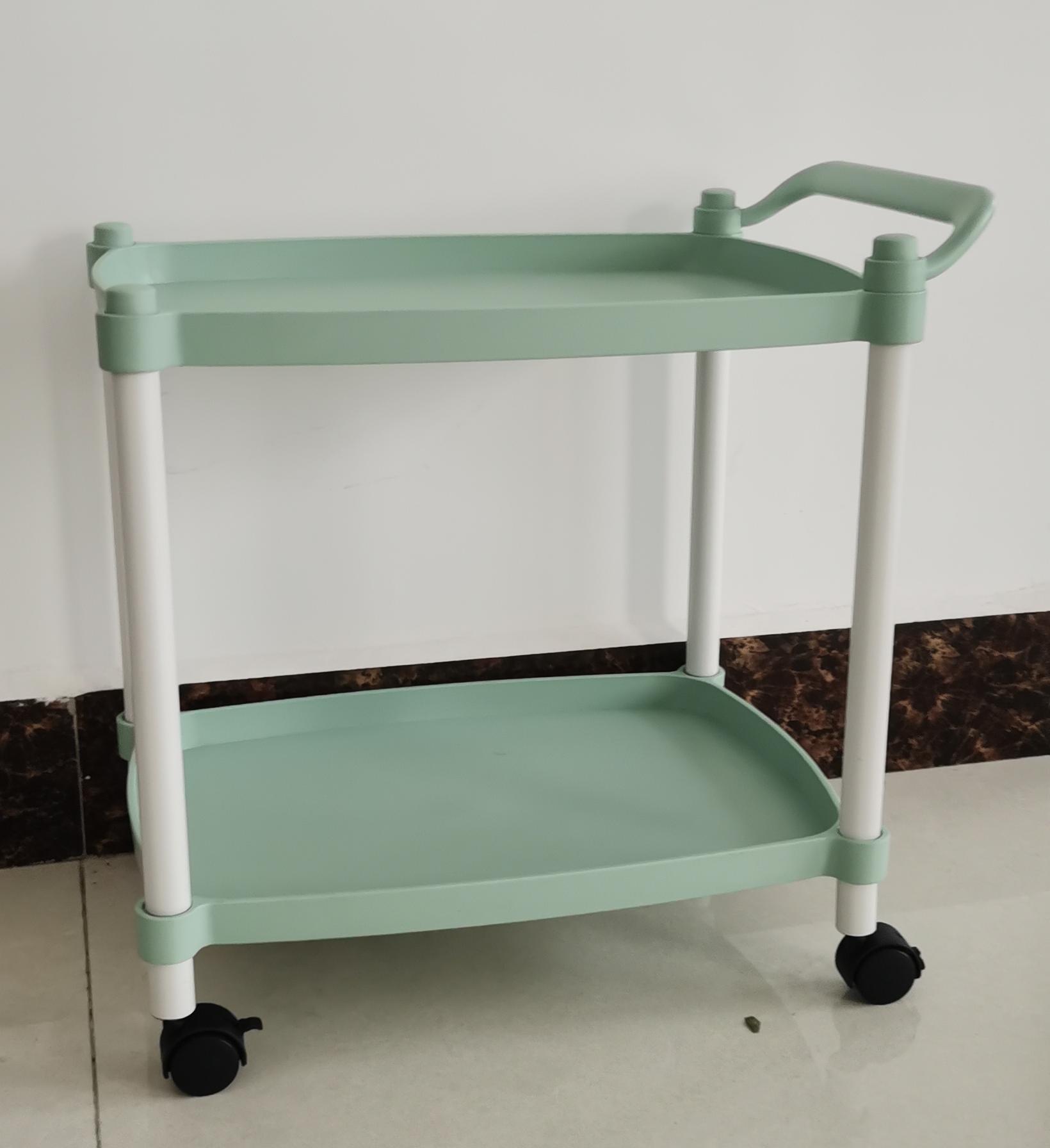 Rectangular Storage Trolley Kitchen Storage Rack Modern Small Apartment Movable Coffee Table Colorful Mobile Trolley